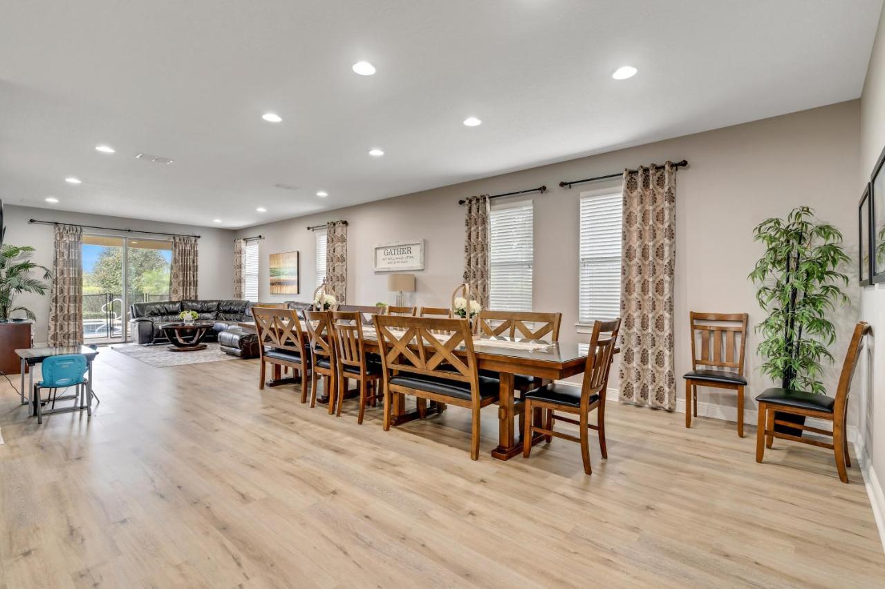 Huge 10 Bdr Family House With Arcades And Free Pool Heat Near Disney Орландо Екстериор снимка